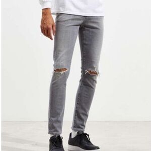 NWT Agolde Mens Splinter Toothpick Skinny Distressed Colorado Gray 31
